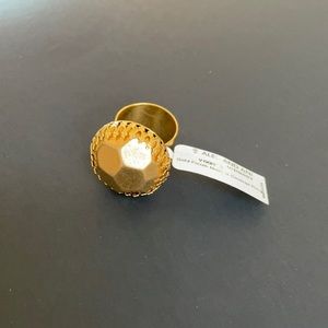 RARE NWT Alex & Ani Gold Nugget cocktail ring